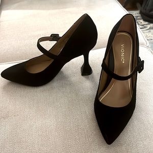 Black Suede Mary Jane Colette Vionic pump